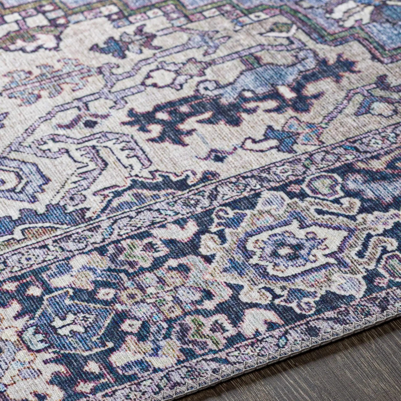 Neyland Iris Blue Area Rug 2362 by Boutique Rugs