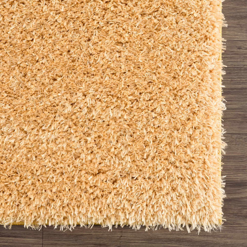 Faina Solid Gold Shag Washable Area Rug - Clearance by Boutique Rugs