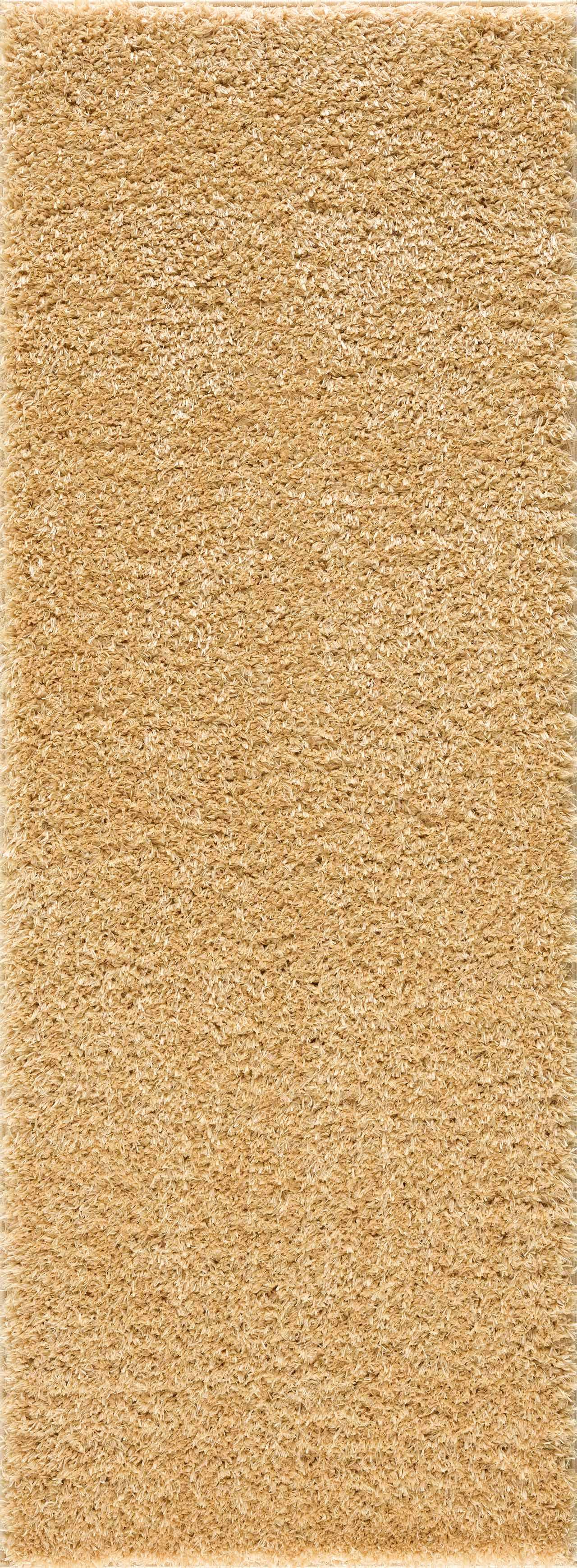 Faina Solid Gold Shag Washable Area Rug - Clearance by Boutique Rugs
