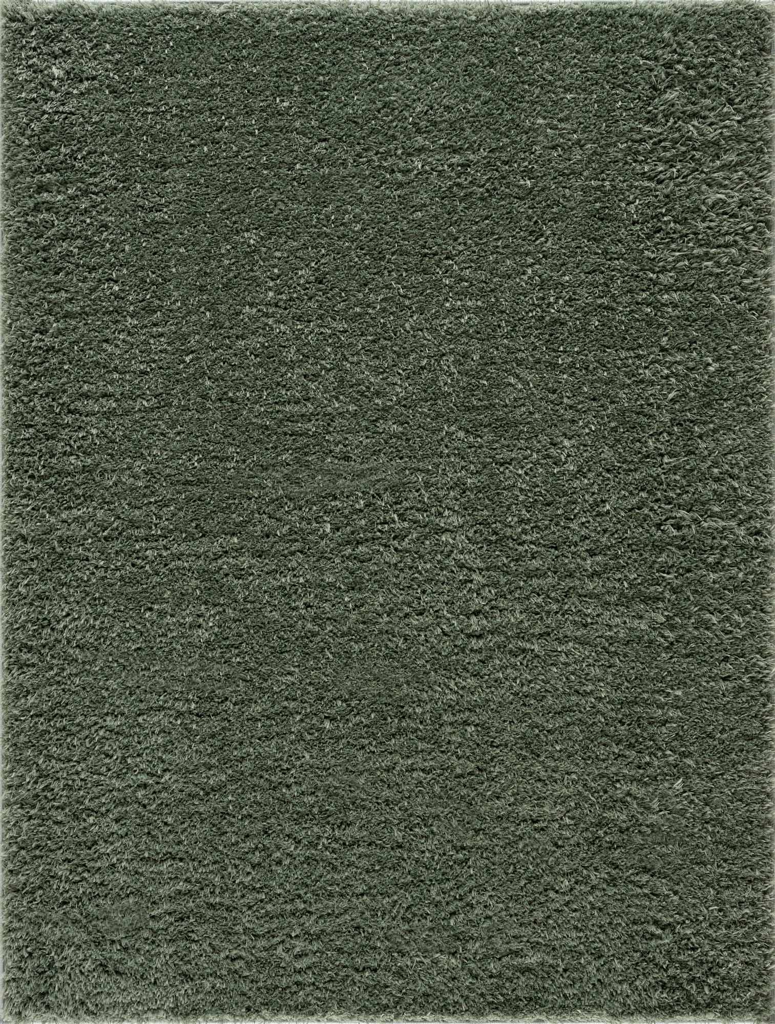 Faina Solid Green Shag Washable Area Rug - Clearance by Boutique Rugs