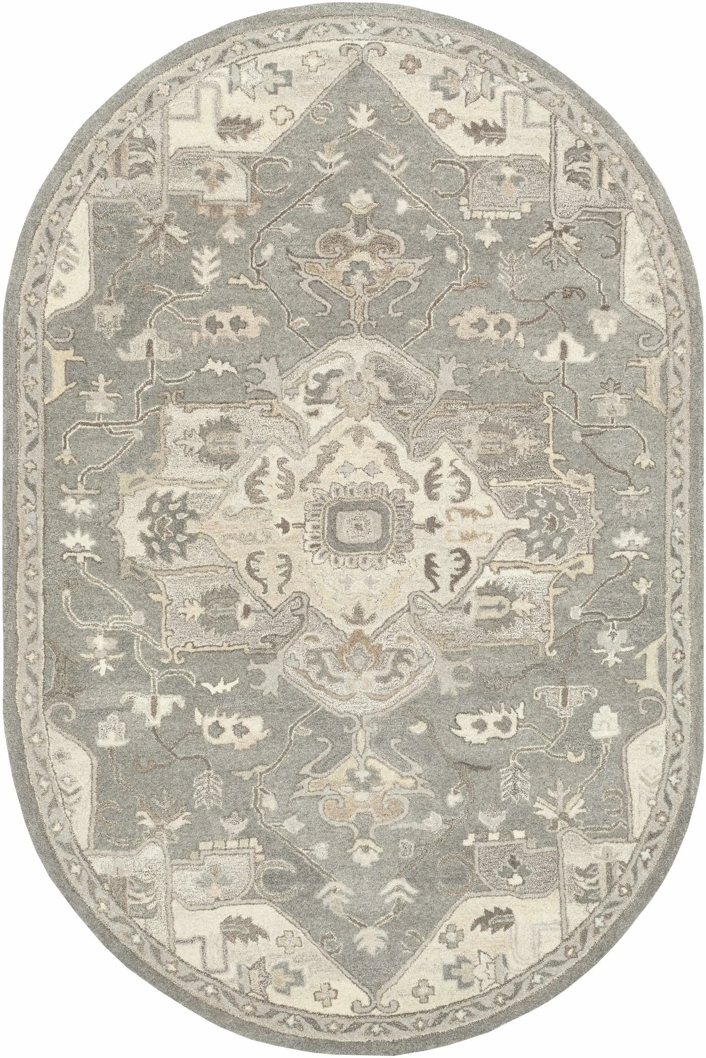 Broomfield 1196 Hand Tufted Taupe Wool Rug by Boutique Rugs