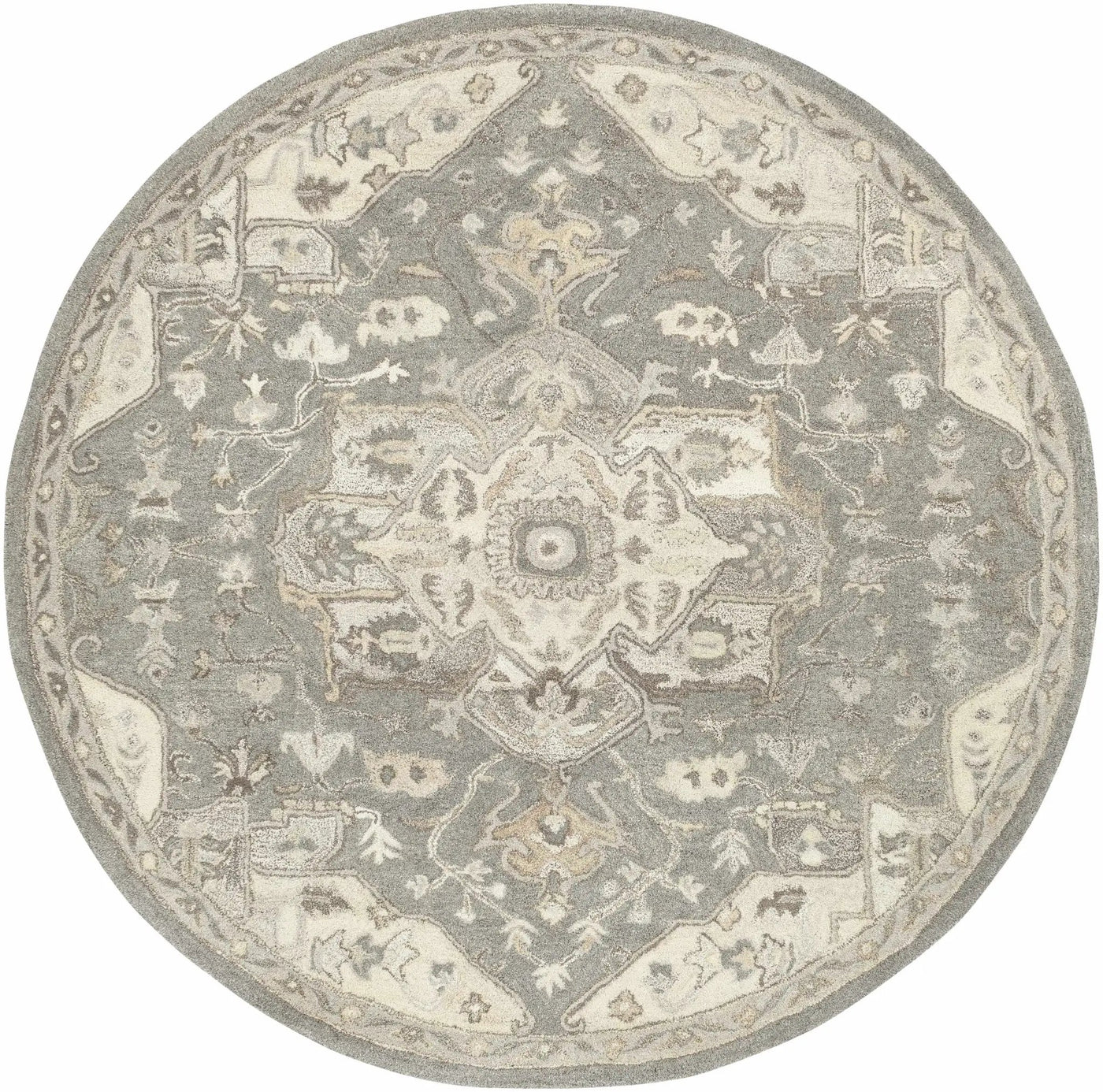 Broomfield 1196 Hand Tufted Taupe Wool Rug by Boutique Rugs