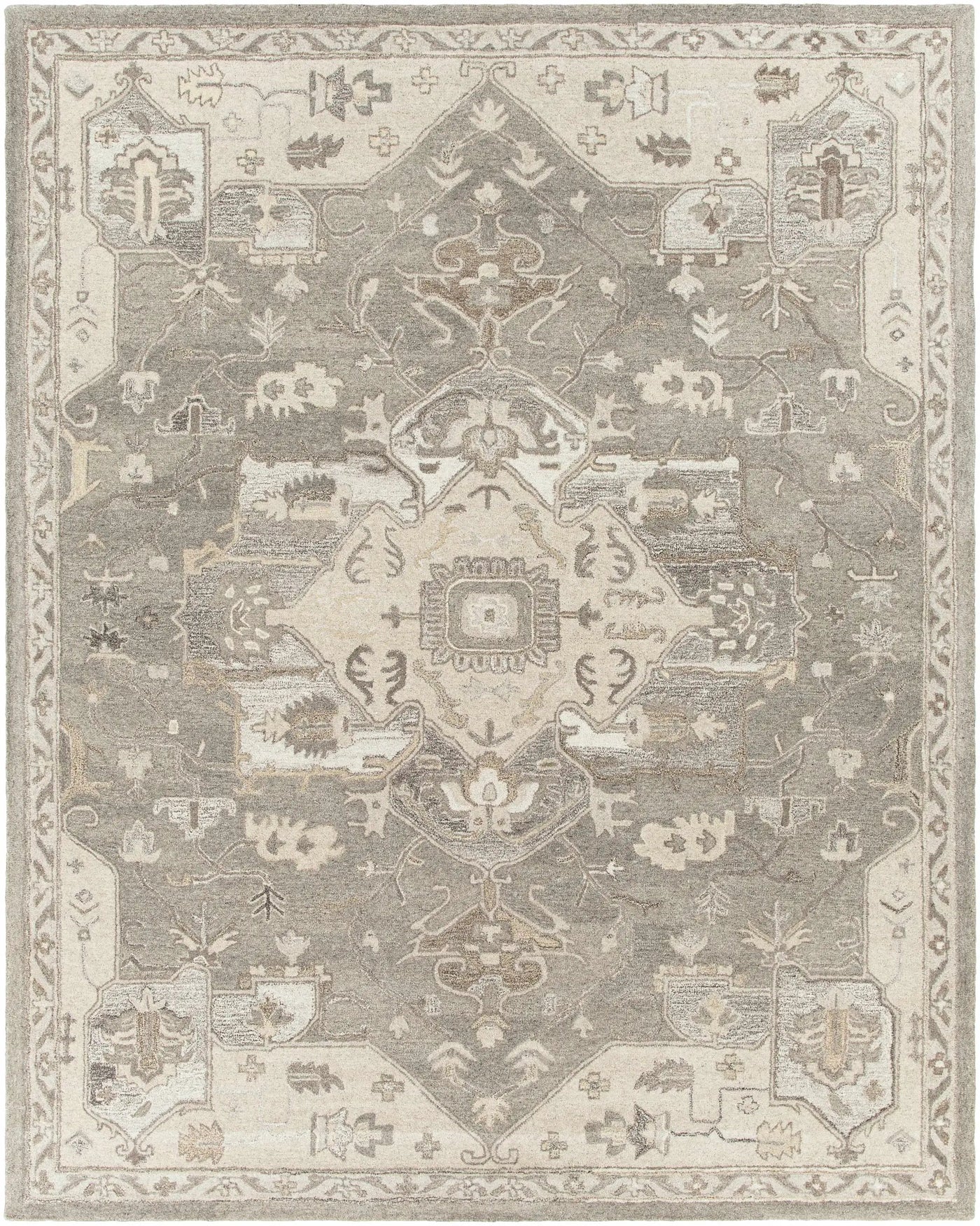 Broomfield 1196 Hand Tufted Taupe Wool Rug by Boutique Rugs