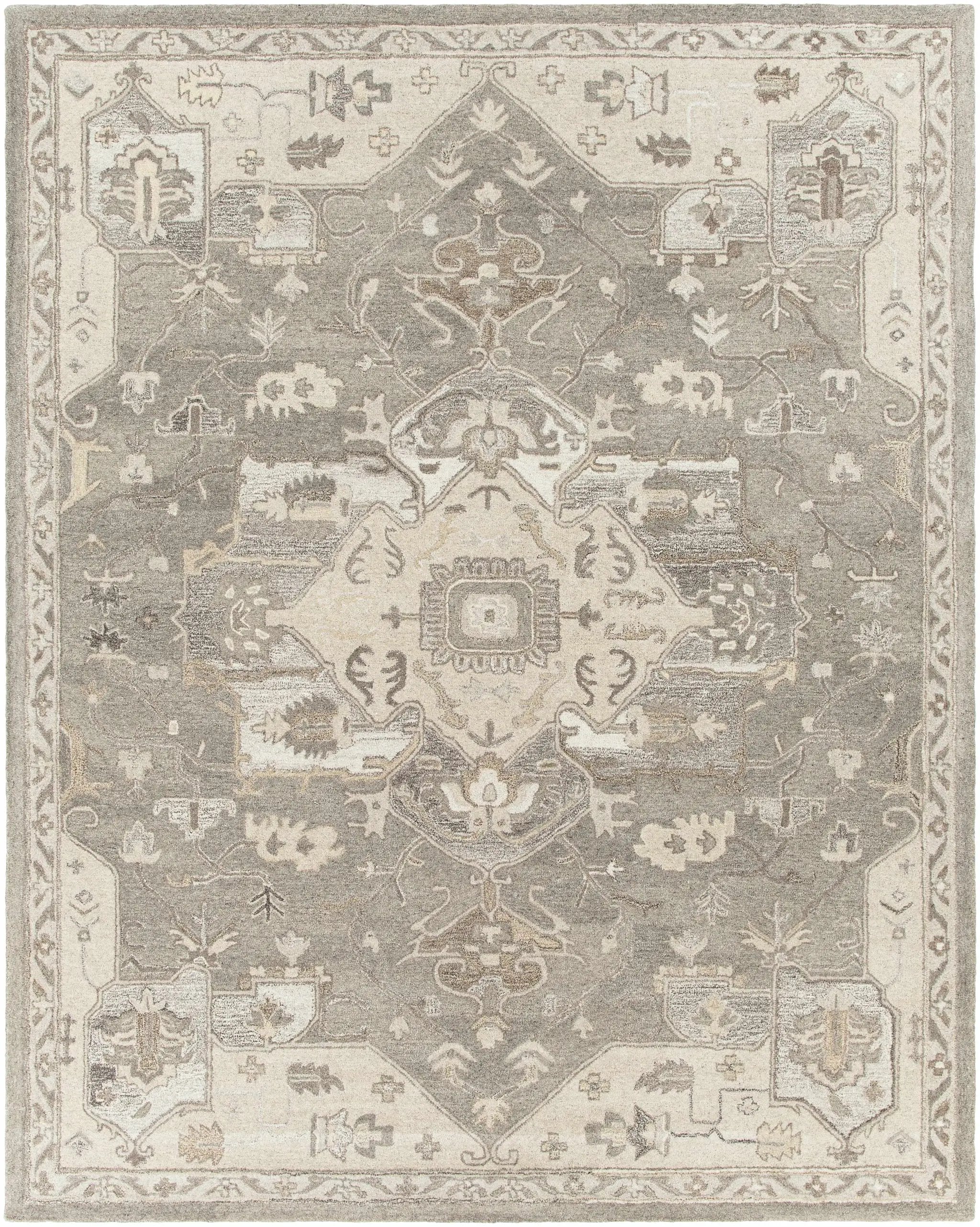 Broomfield 1196 Hand Tufted Taupe Wool Rug by Boutique Rugs
