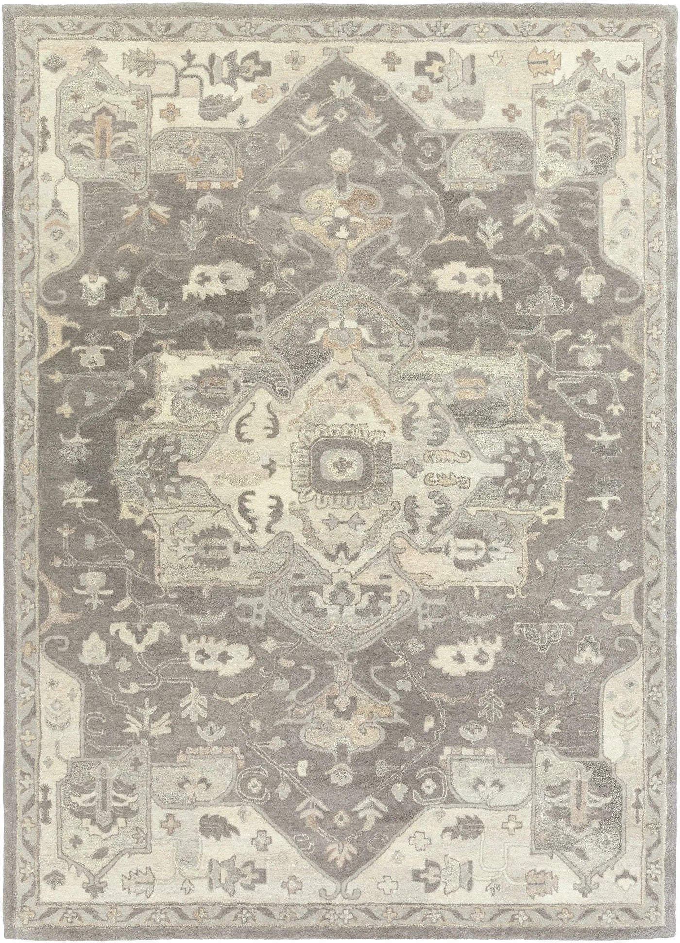 Broomfield 1196 Hand Tufted Taupe Wool Rug by Boutique Rugs