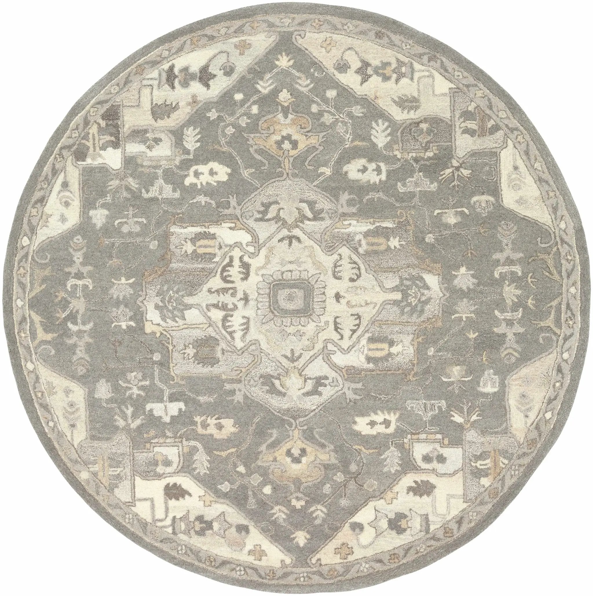 Broomfield 1196 Hand Tufted Taupe Wool Rug by Boutique Rugs