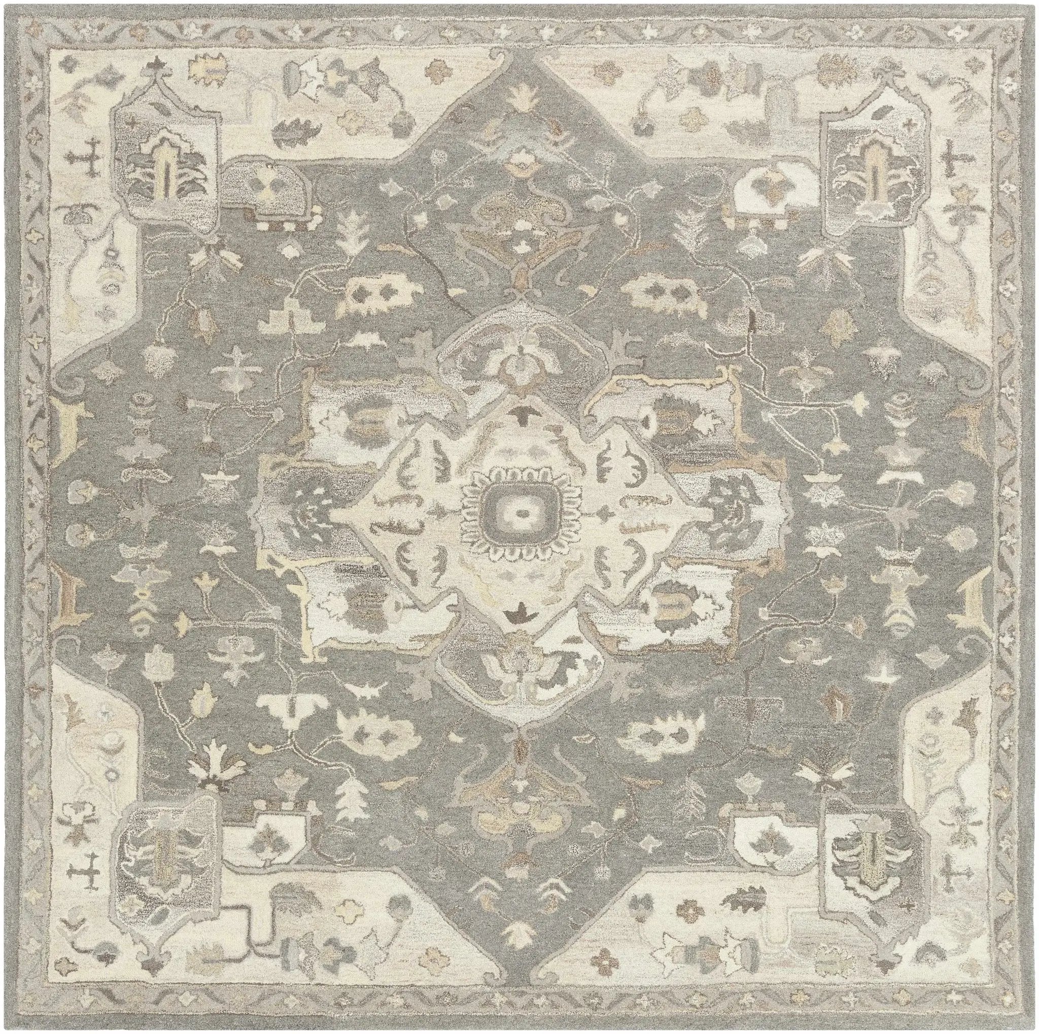 Broomfield 1196 Hand Tufted Taupe Wool Rug by Boutique Rugs