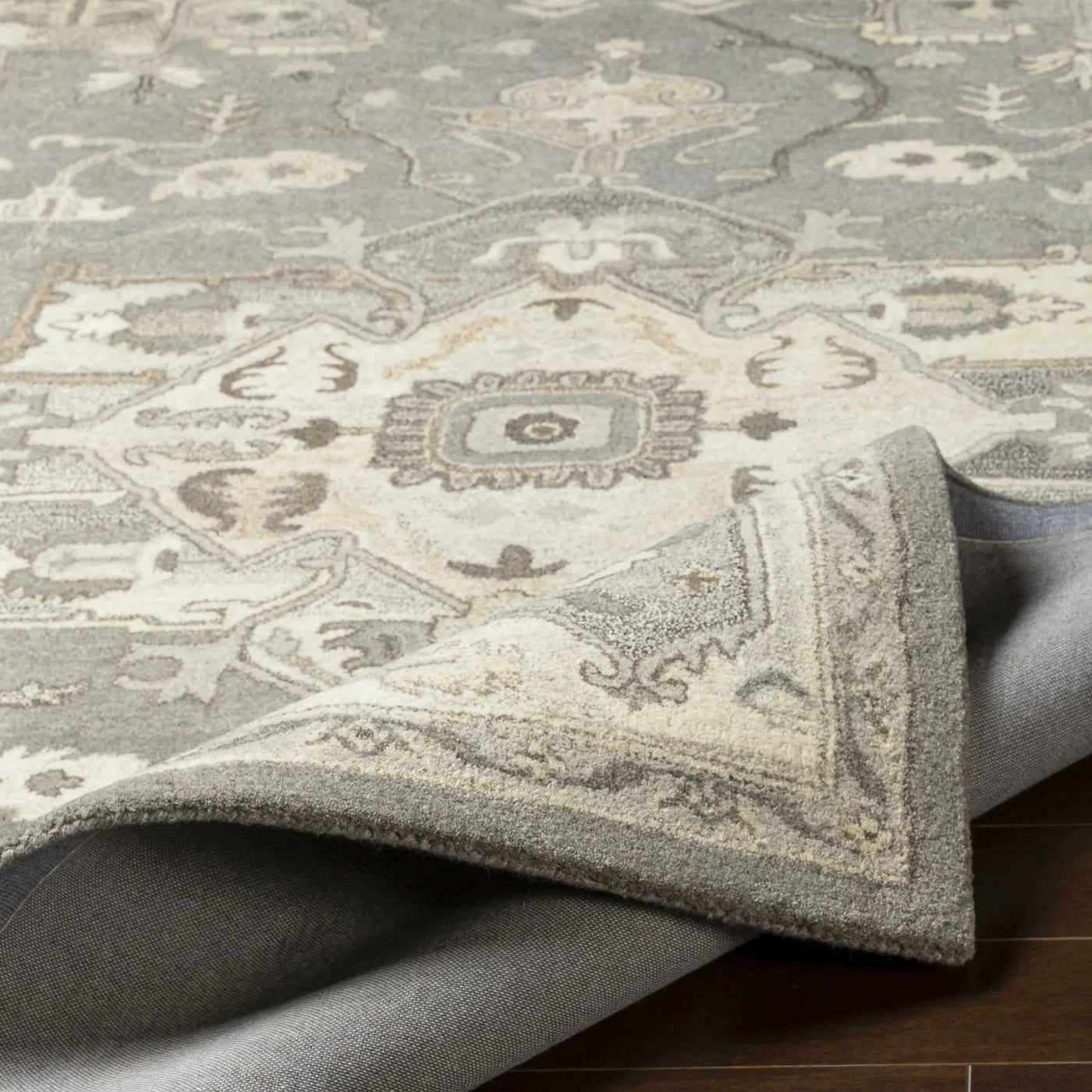 Broomfield 1196 Hand Tufted Taupe Wool Rug by Boutique Rugs