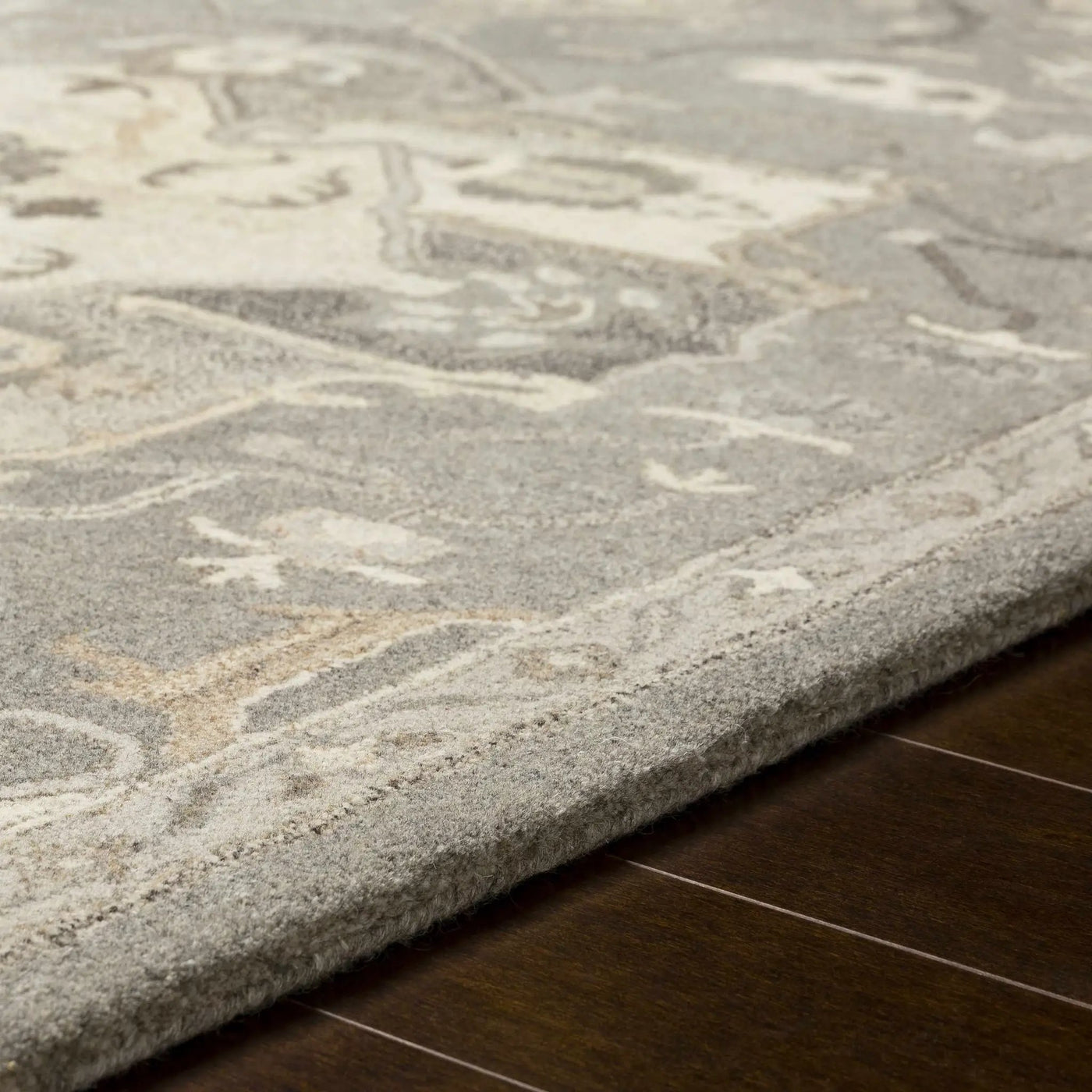 Broomfield 1196 Hand Tufted Taupe Wool Rug by Boutique Rugs
