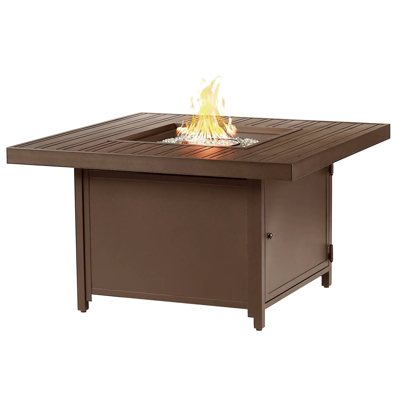 Aluminum 42-in Square Propane Fire Table with Beads, Covers and Lid by Sharicks
