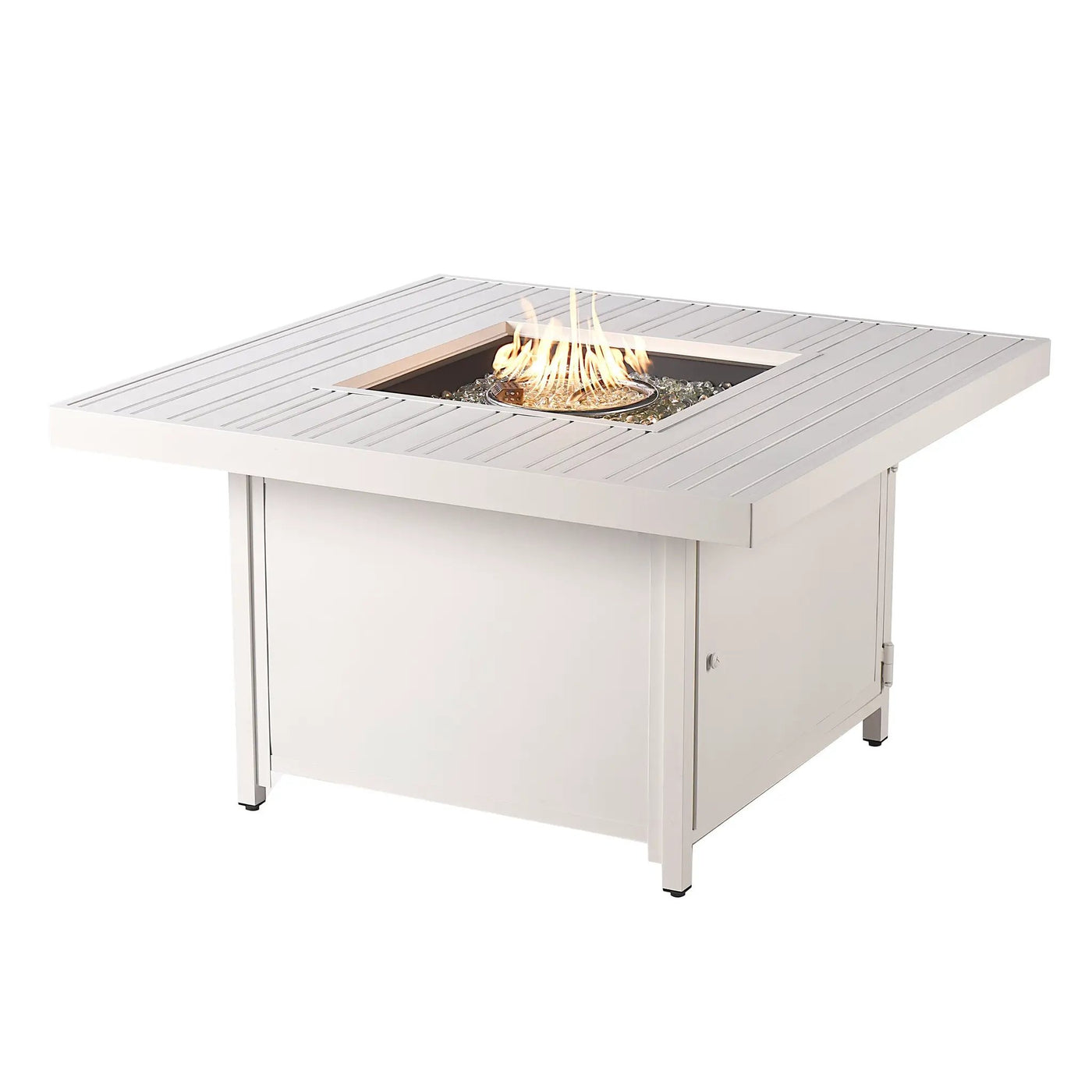 Aluminum 42-in Square Propane Fire Table with Beads, Covers and Lid by Sharicks