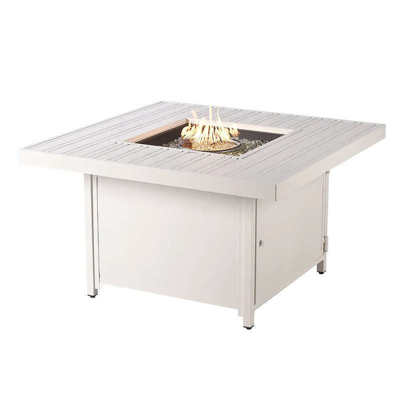 Aluminum 42-in Square Propane Fire Table with Beads, Covers and Lid by Sharicks