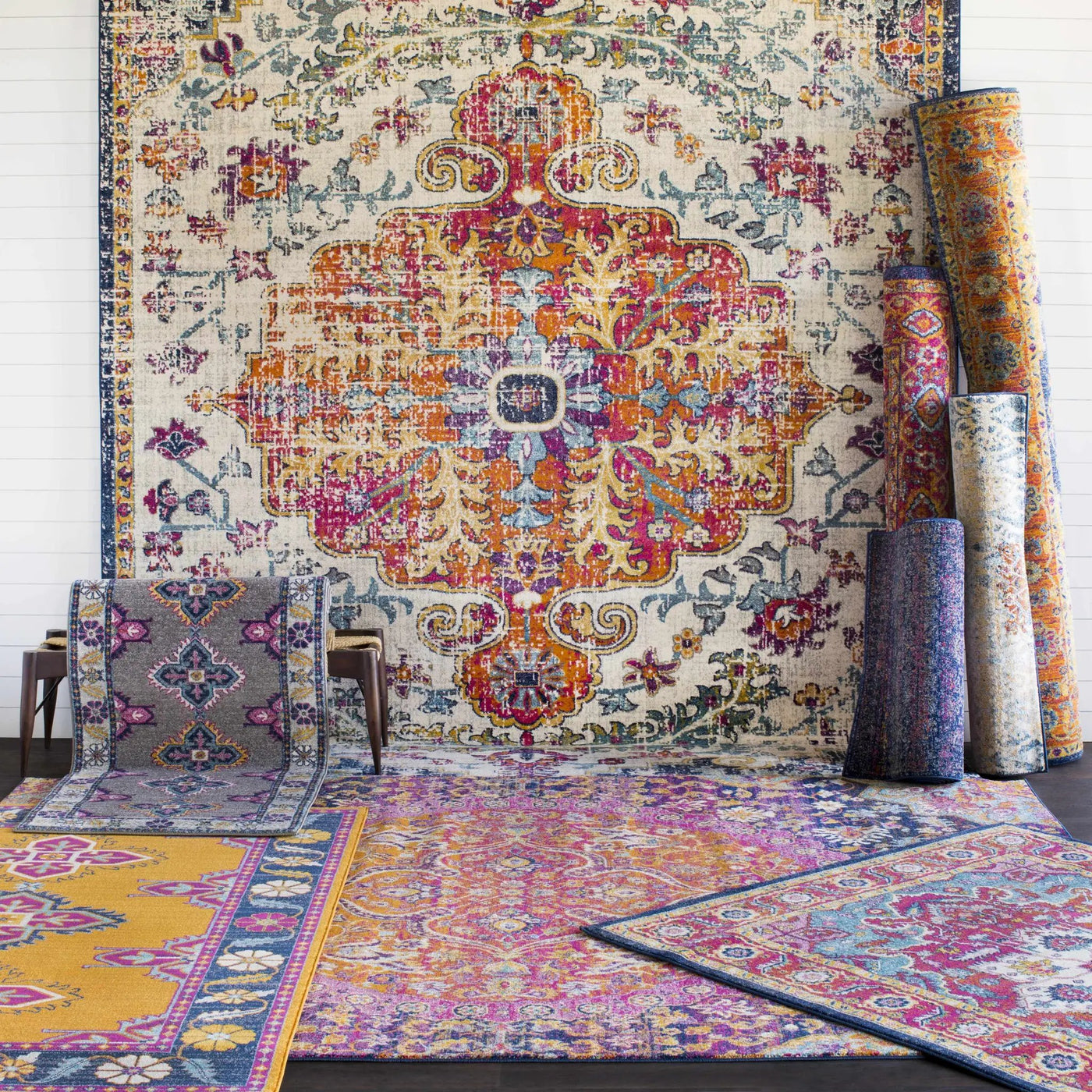 Burnt Orange Ojus Area Rug by Hauteloom