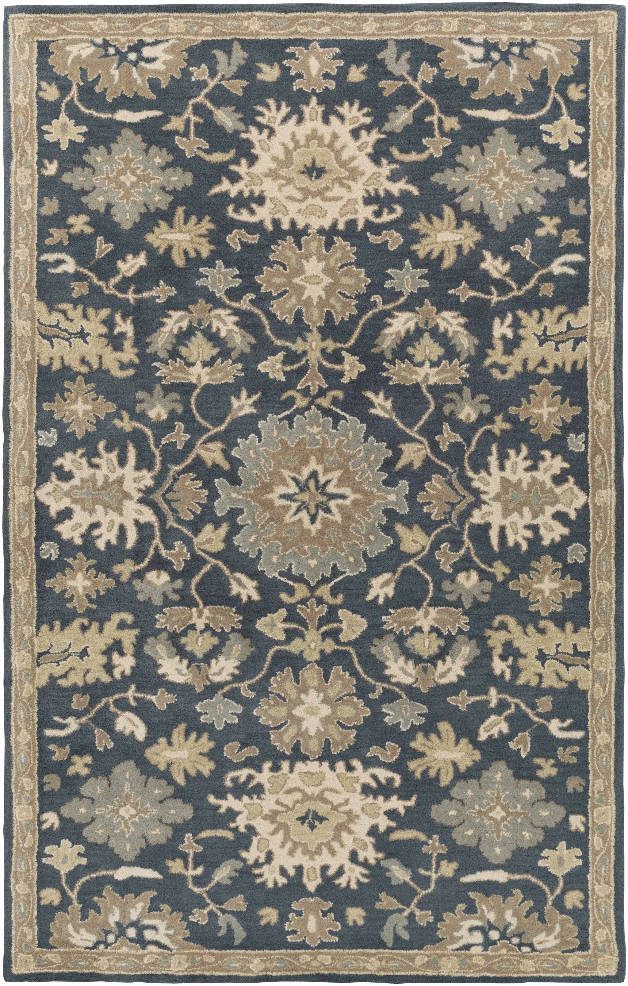 Caesar 1154 Navy Wool Rug by Boutique Rugs