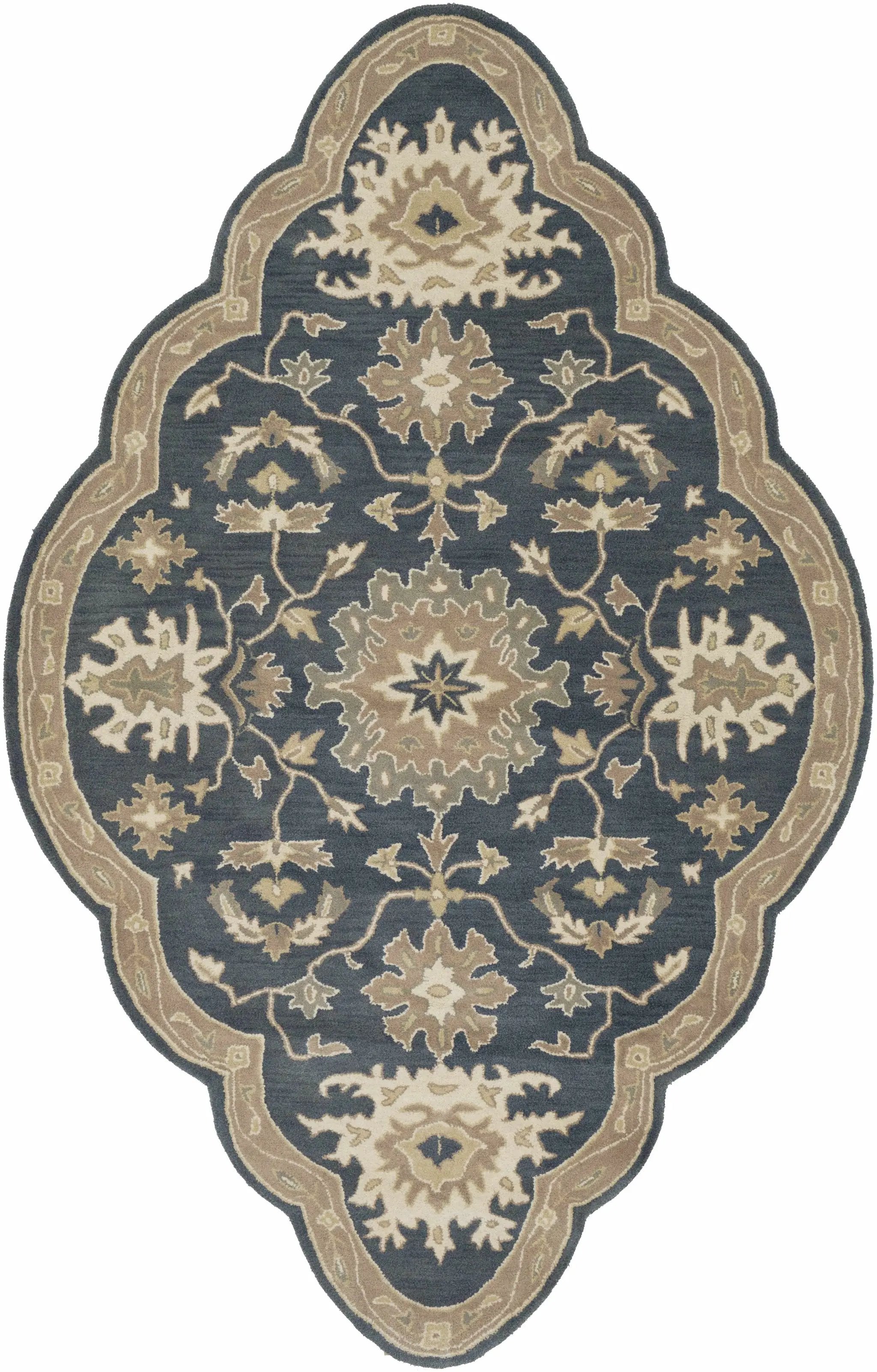Caesar 1154 Navy Wool Rug by Boutique Rugs
