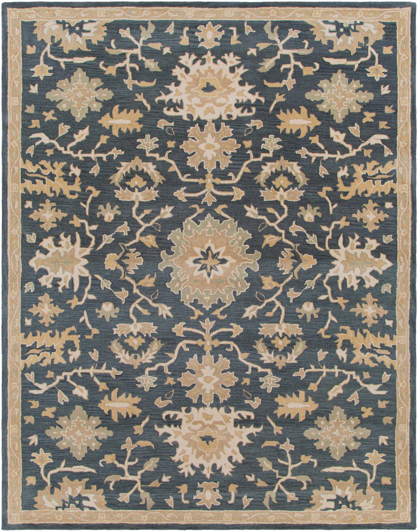 Caesar 1154 Navy Wool Rug by Boutique Rugs