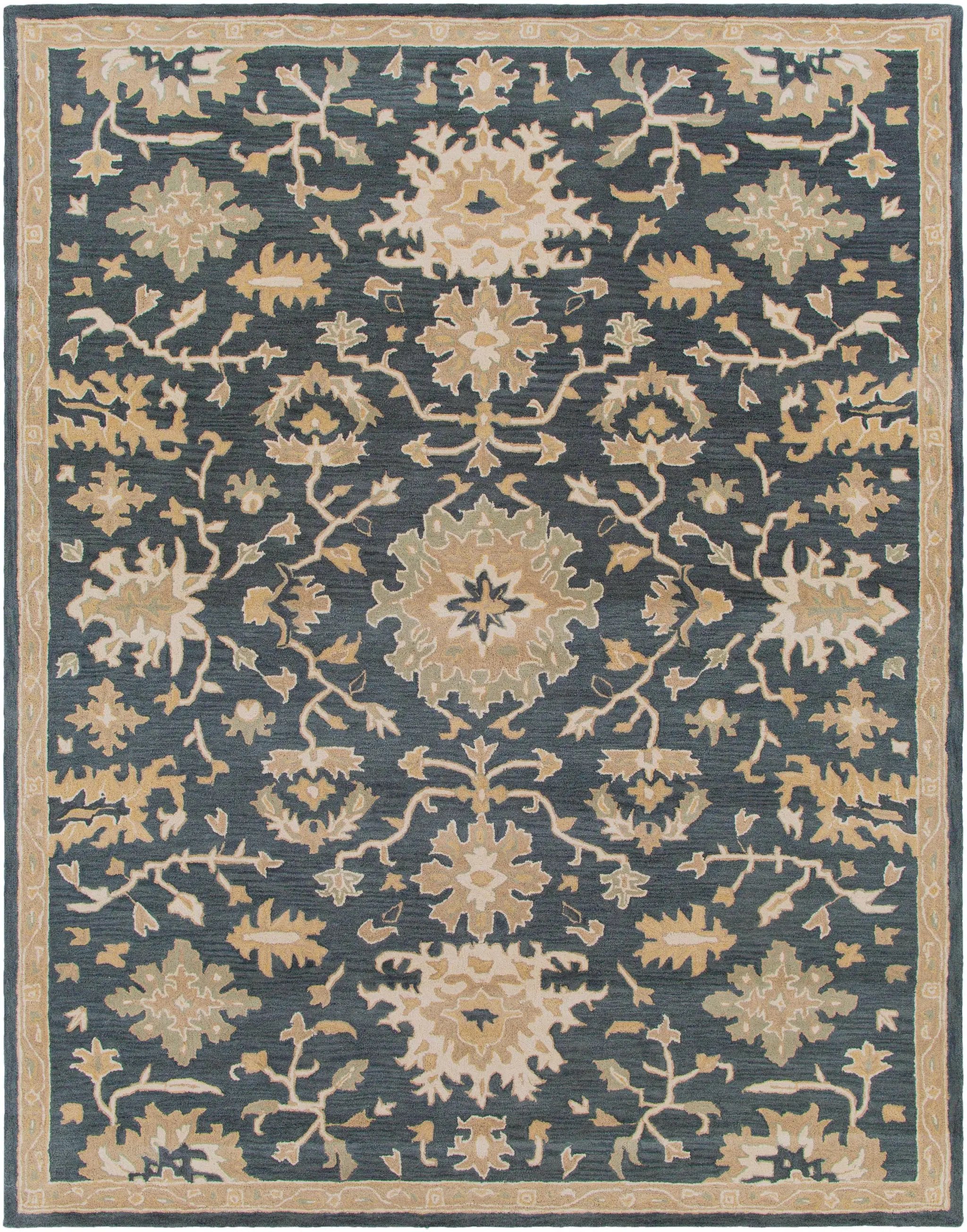 Caesar 1154 Navy Wool Rug by Boutique Rugs