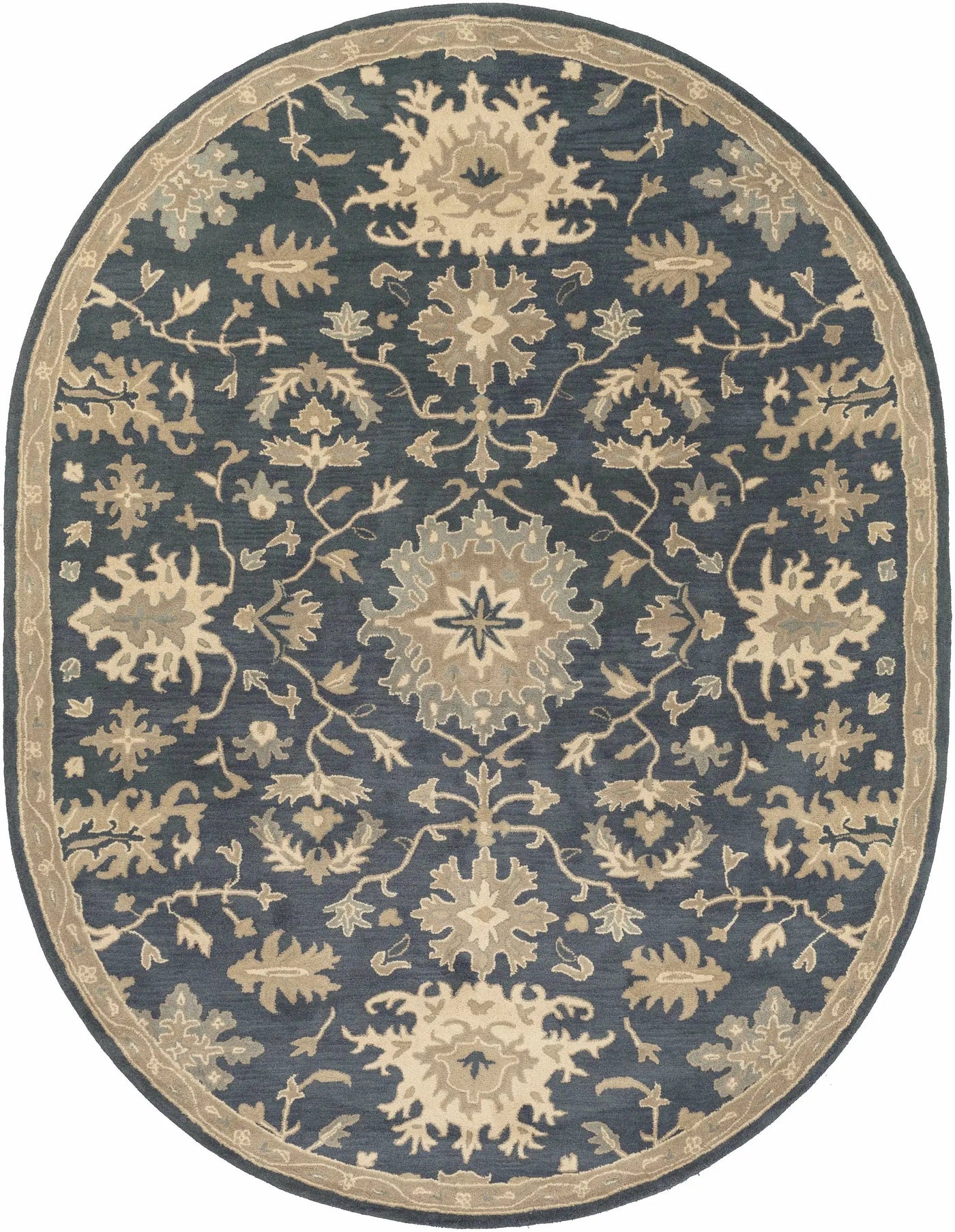 Caesar 1154 Navy Wool Rug by Boutique Rugs
