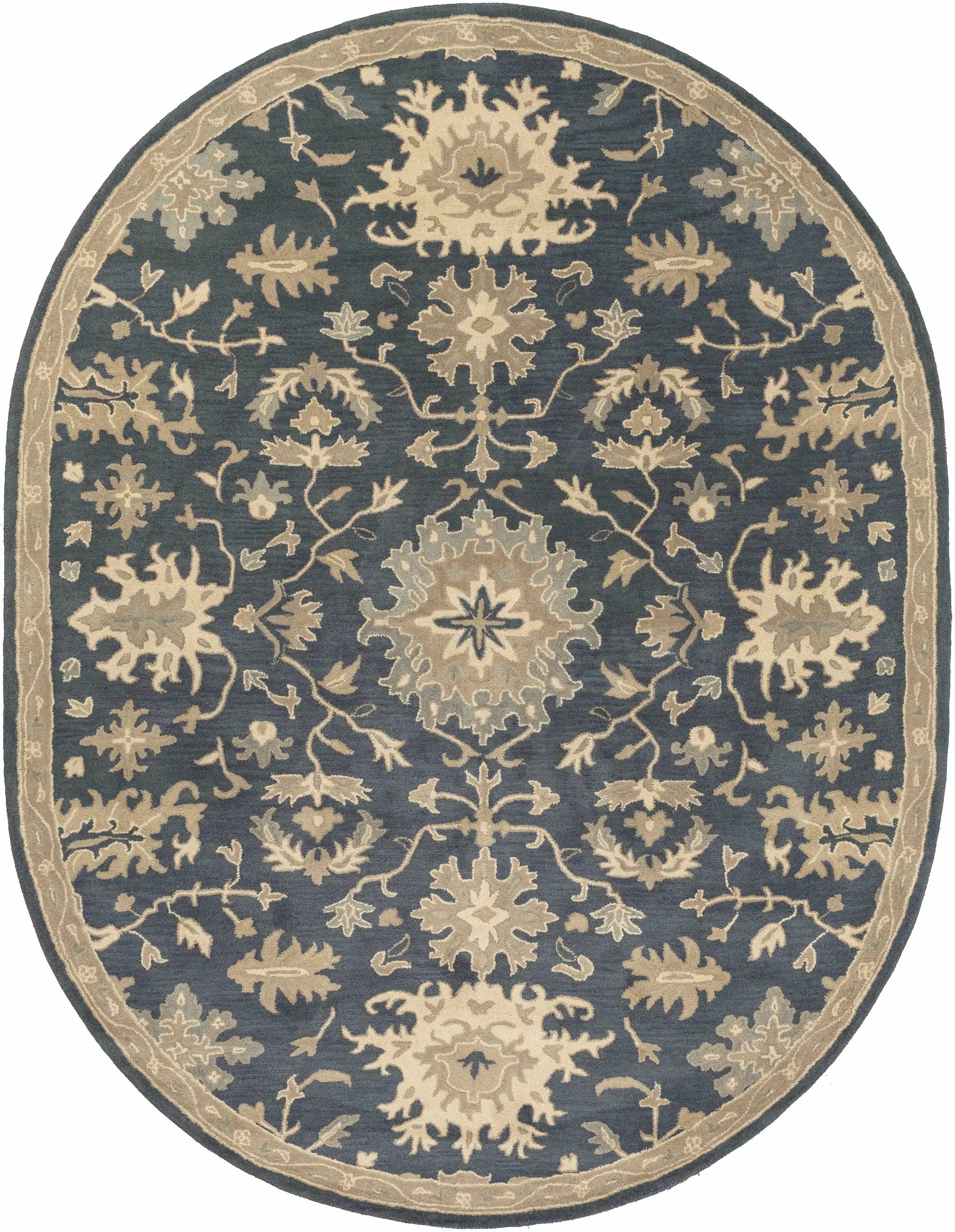 Caesar 1154 Navy Wool Rug by Boutique Rugs