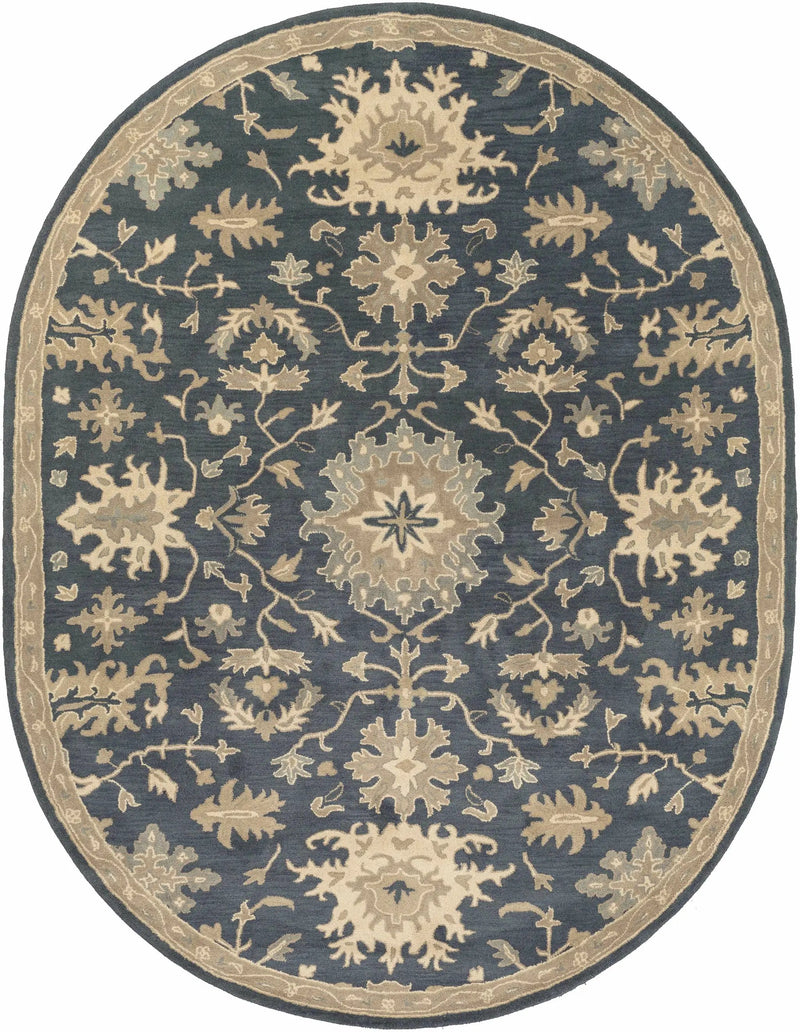 Caesar 1154 Navy Wool Rug by Boutique Rugs