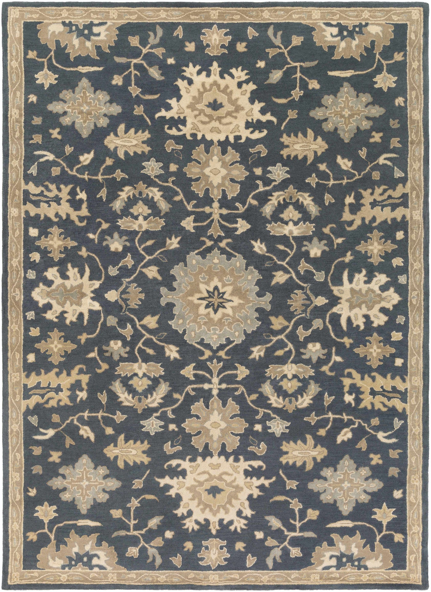 Caesar 1154 Navy Wool Rug by Boutique Rugs