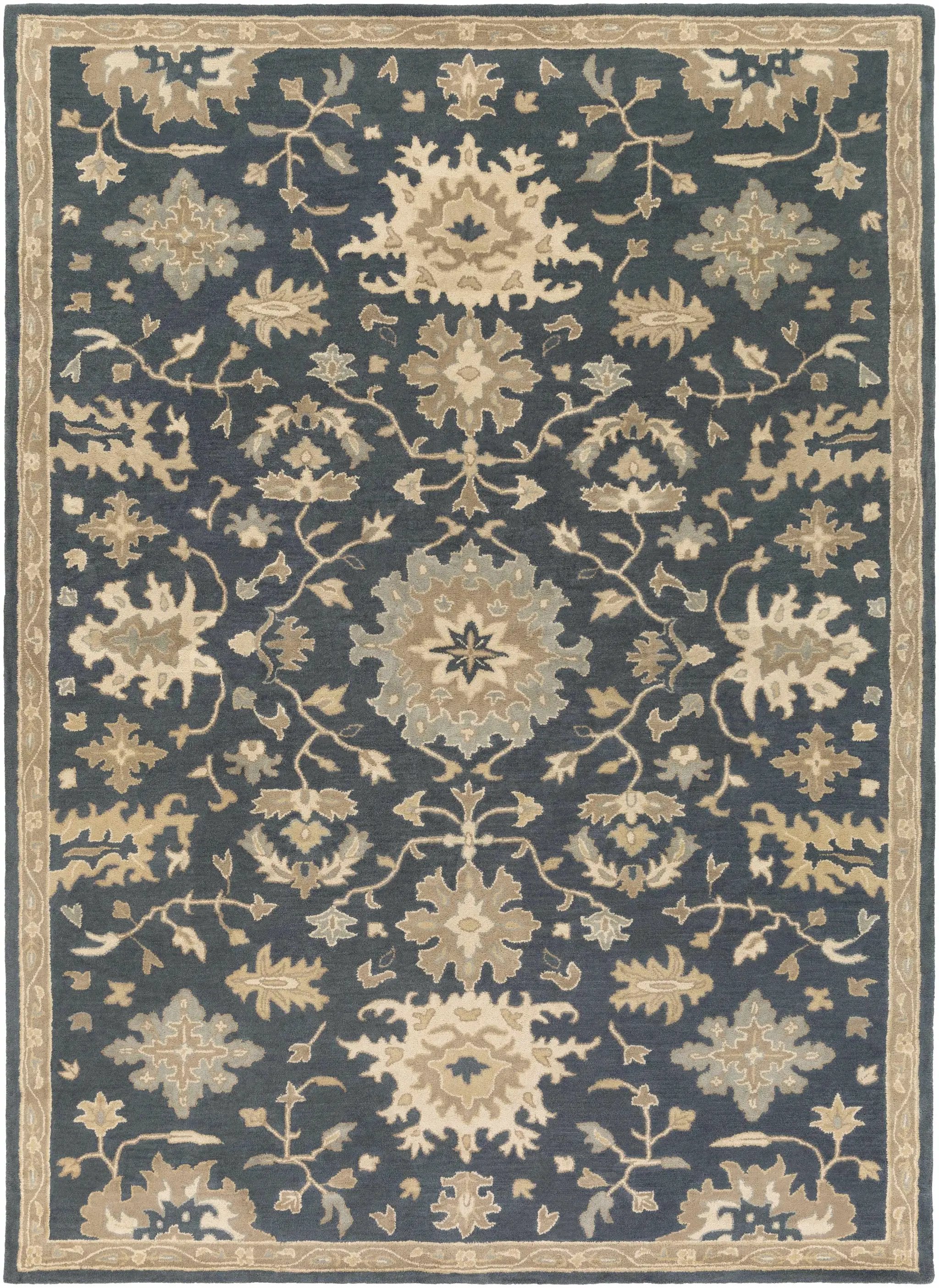 Caesar 1154 Navy Wool Rug by Boutique Rugs