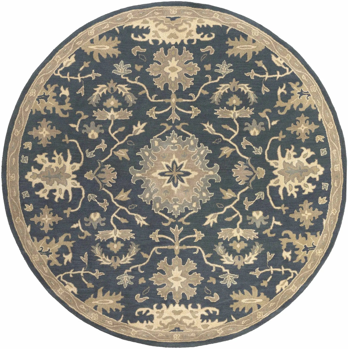 Caesar 1154 Navy Wool Rug by Boutique Rugs