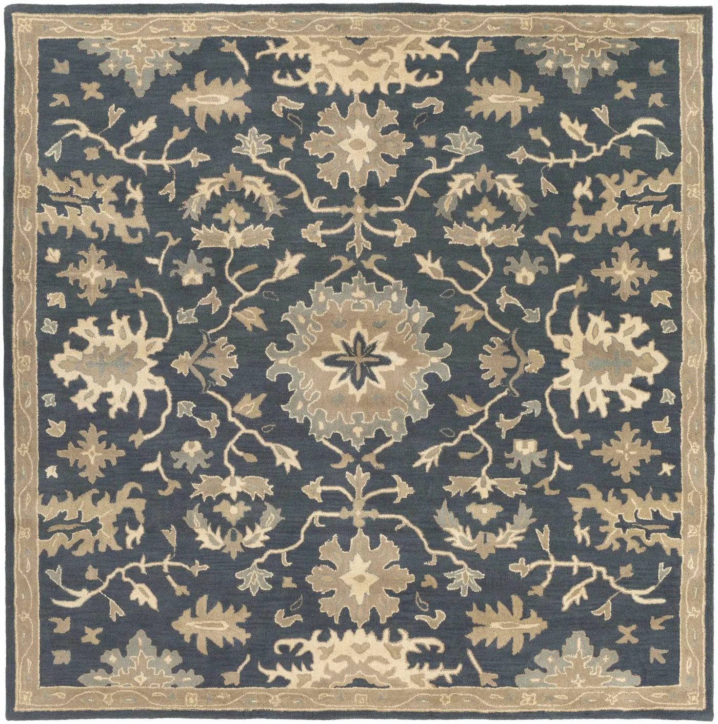 Caesar 1154 Navy Wool Rug by Boutique Rugs