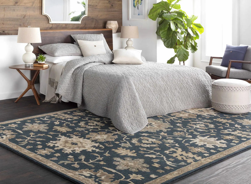 Caesar 1154 Navy Wool Rug by Boutique Rugs