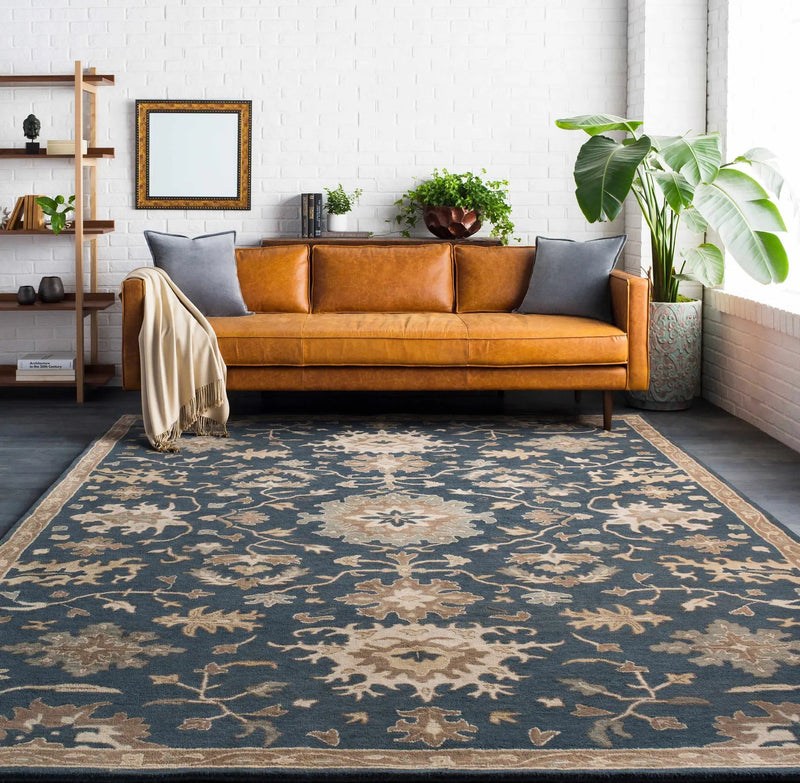 Caesar 1154 Navy Wool Rug by Boutique Rugs