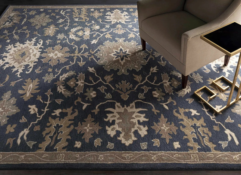 Caesar 1154 Navy Wool Rug by Boutique Rugs