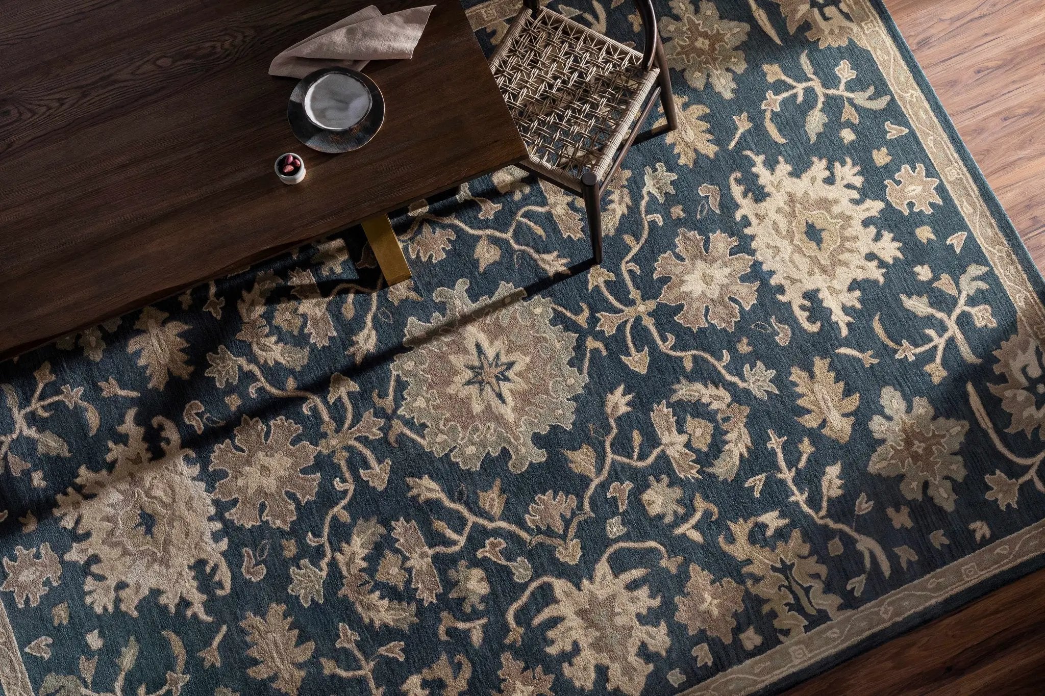 Caesar 1154 Navy Wool Rug by Boutique Rugs