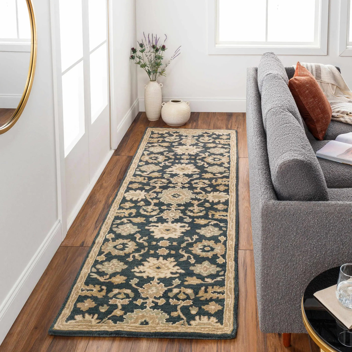Caesar 1154 Navy Wool Rug by Boutique Rugs