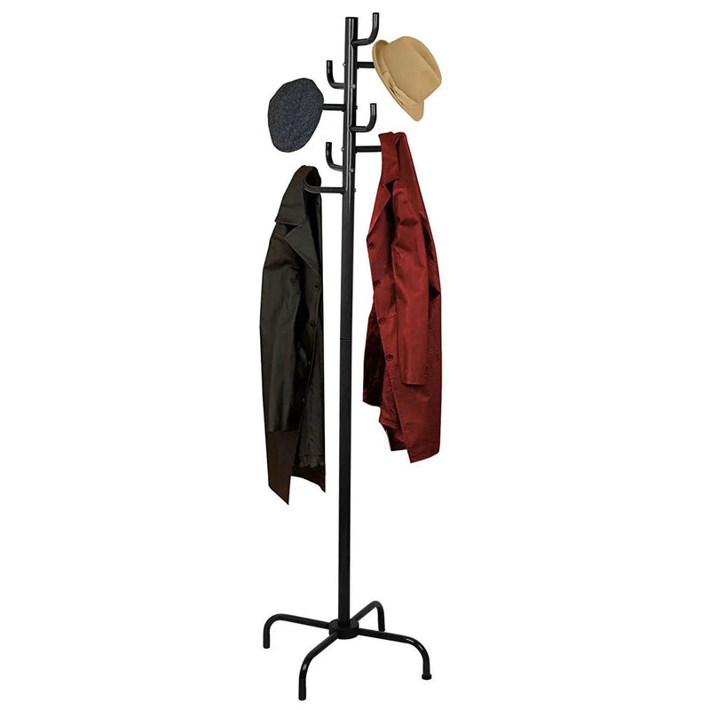 Black Metal Coat Rack Entry Hall Tree Hat Rack by HomePacific