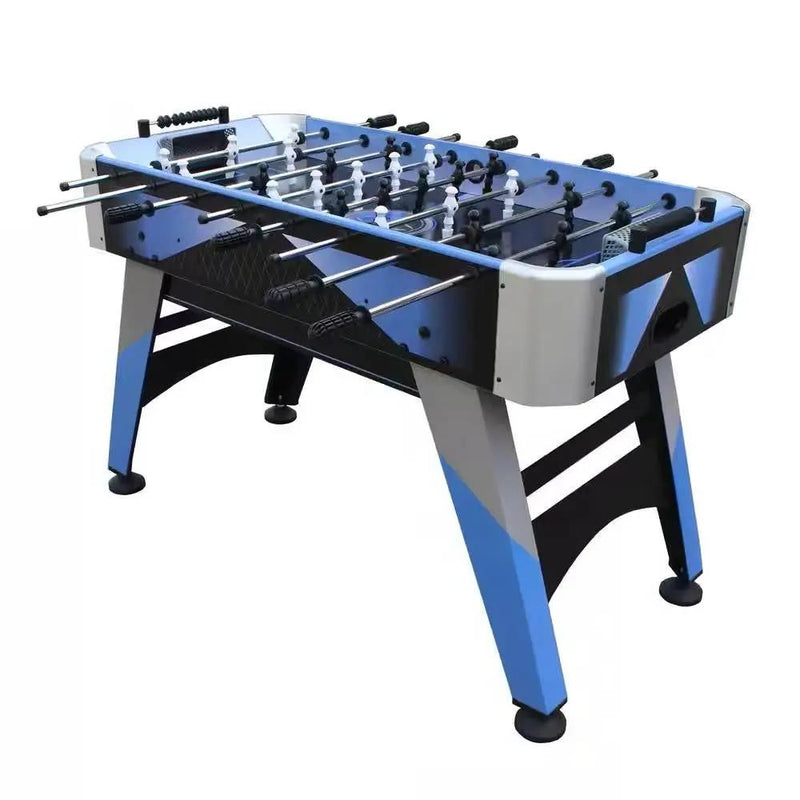Blue Grey Black 4-foot Foosball Table with Abacus Scorers and 2 Balls by HomePacific