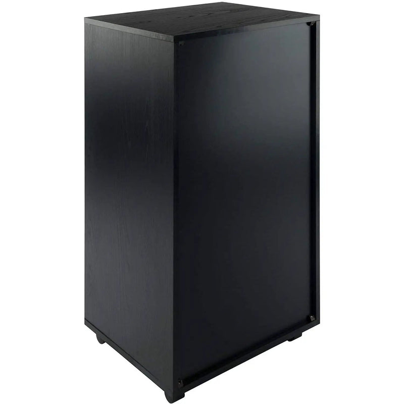 Modern Scandinavian Style 7-Drawer Storage Cabinet Chest in Black Finish by HomePacific