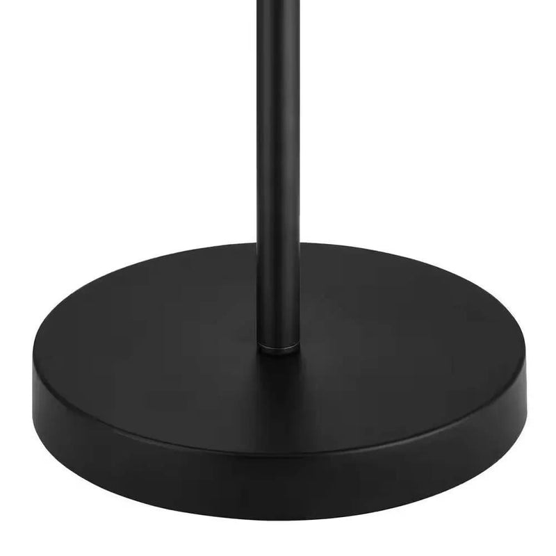 Modern 3-Light Floor Lamp in Black Metal Finish with White Plastic Shades by HomePacific