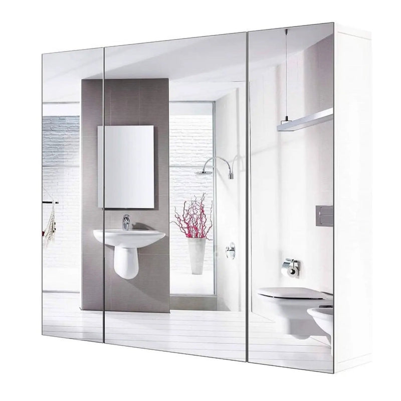 Modern 3-Door Wall Mounted Medicine Cabinet Bathroom Mirror Cupboard by HomePacific