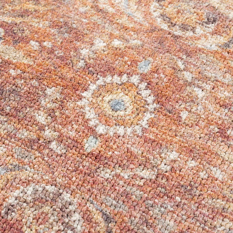 Anshu Peach Washable Area Rug - Clearance by Boutique Rugs
