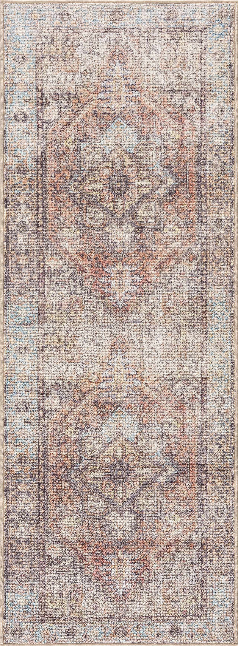 Beck Peach Washable Area Rug - Clearance by Boutique Rugs