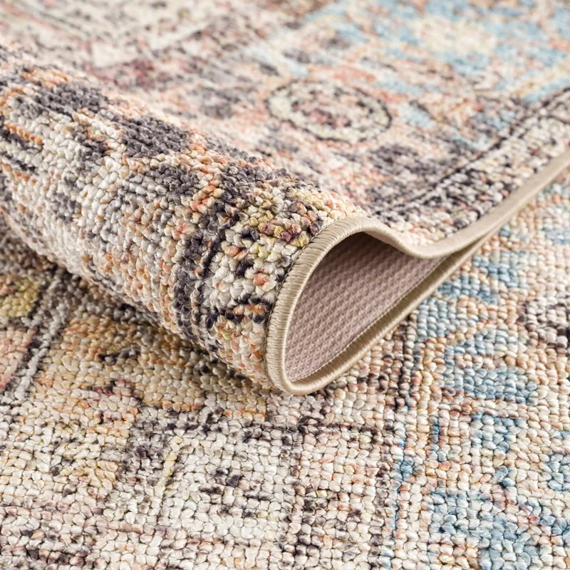 Beck Peach Washable Area Rug - Clearance by Boutique Rugs