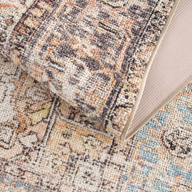 Beck Peach Washable Area Rug - Clearance by Boutique Rugs