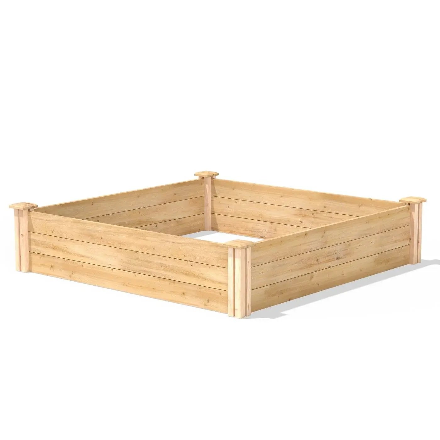 4ft x 4ft Outdoor Cedar Wood Raised Garden Bed Planter Box - Made in USA by HomePacific