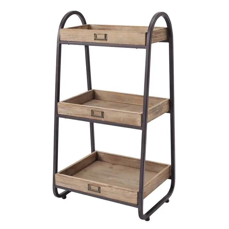 Industrial Freestanding 3-Tier Bathroom Storage Shelving Unit by HomePacific