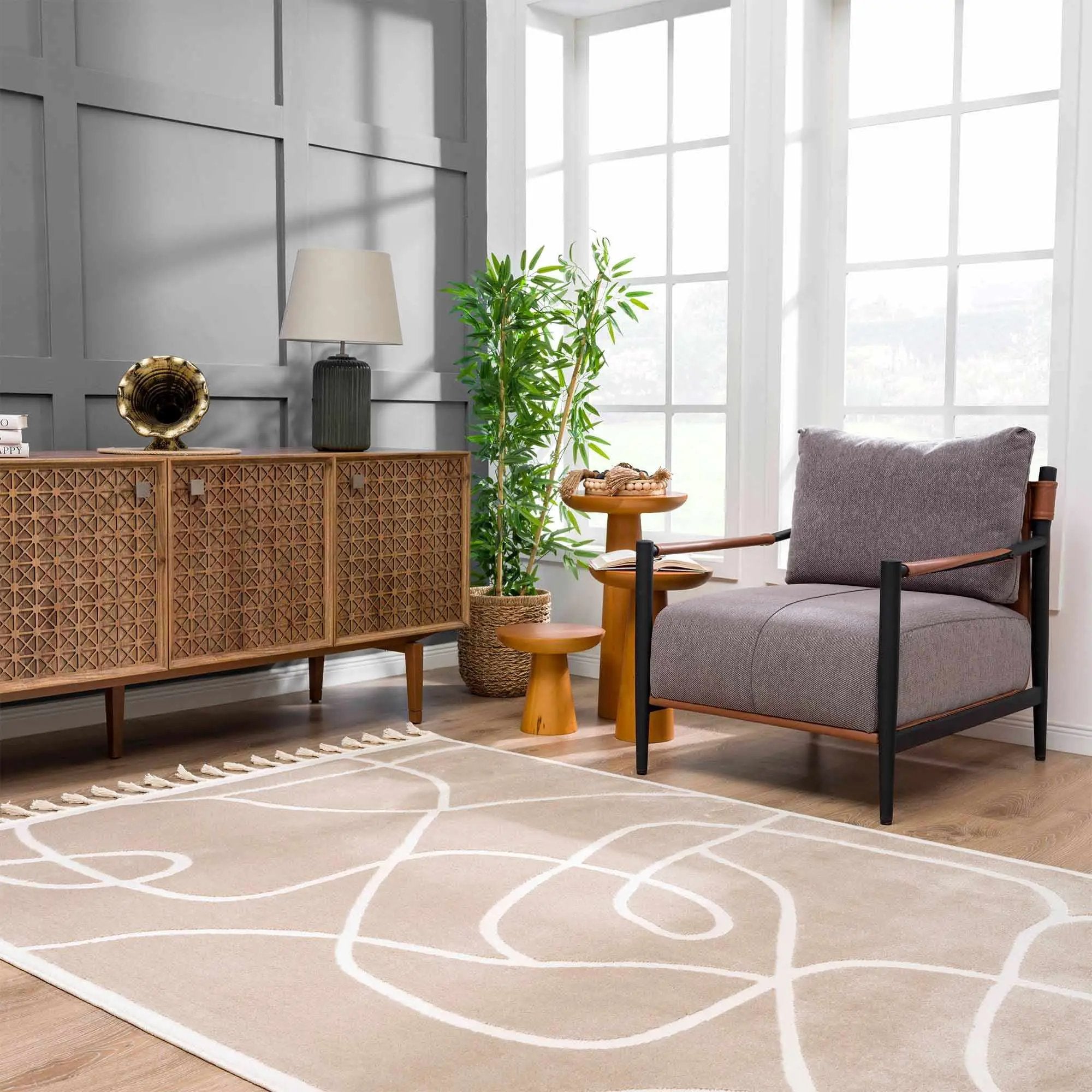 Azana Cream Area Rug - Clearance by Boutique Rugs