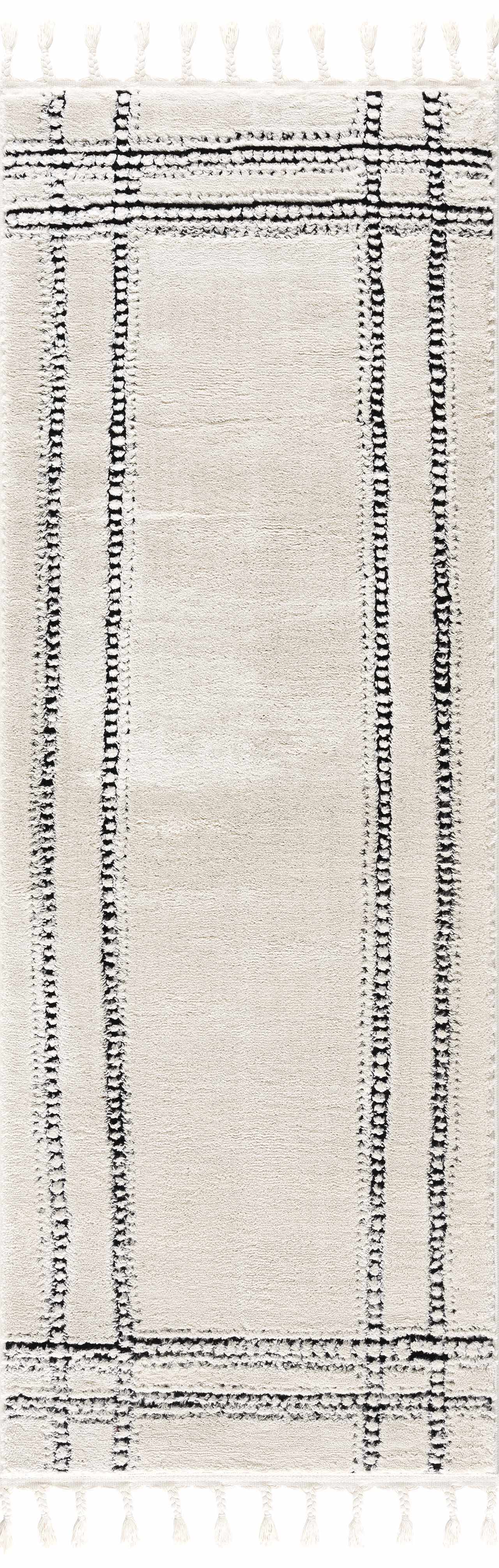 Ryuu Black & White Area Rug - Clearance by Boutique Rugs