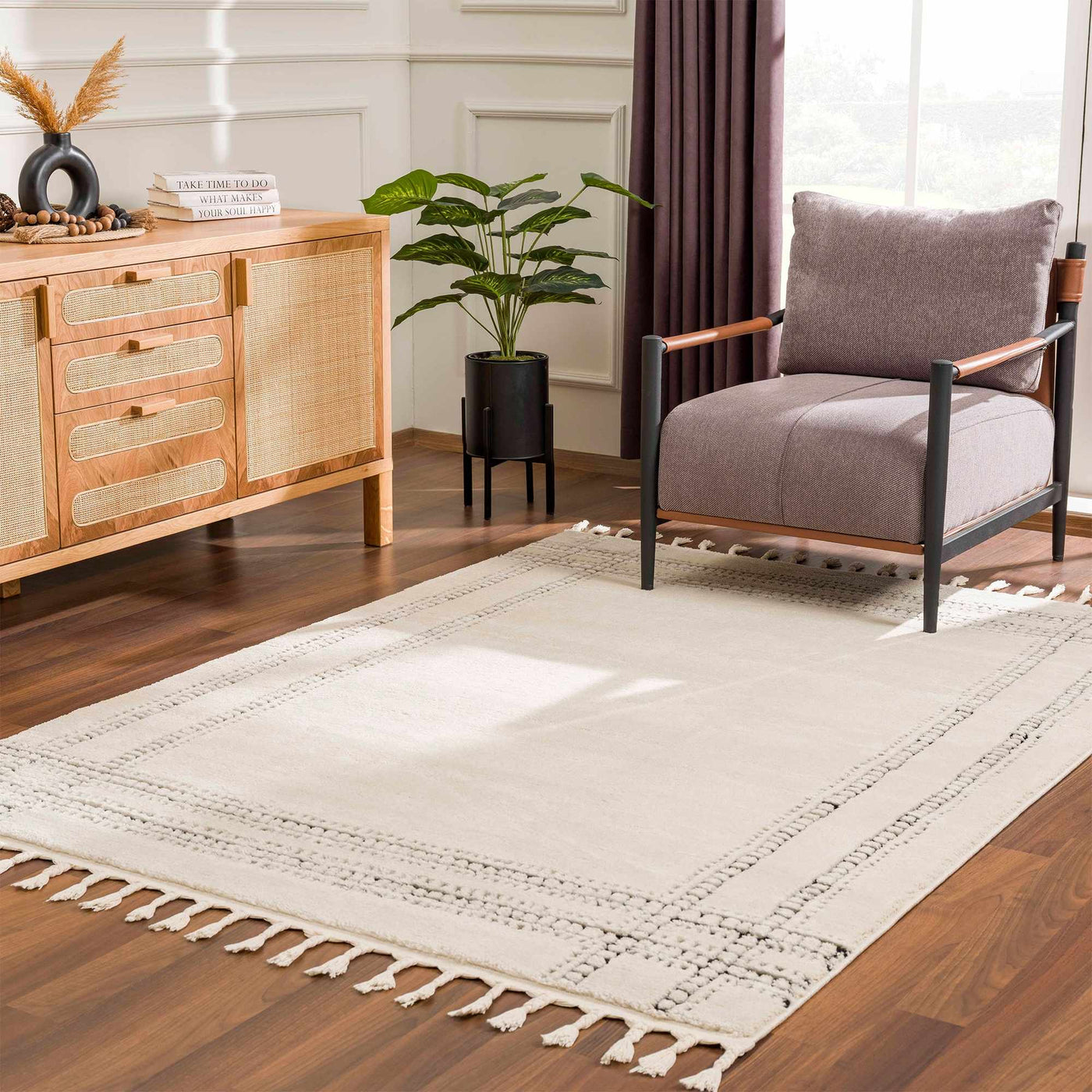 Ryuu Black & White Area Rug - Clearance by Boutique Rugs