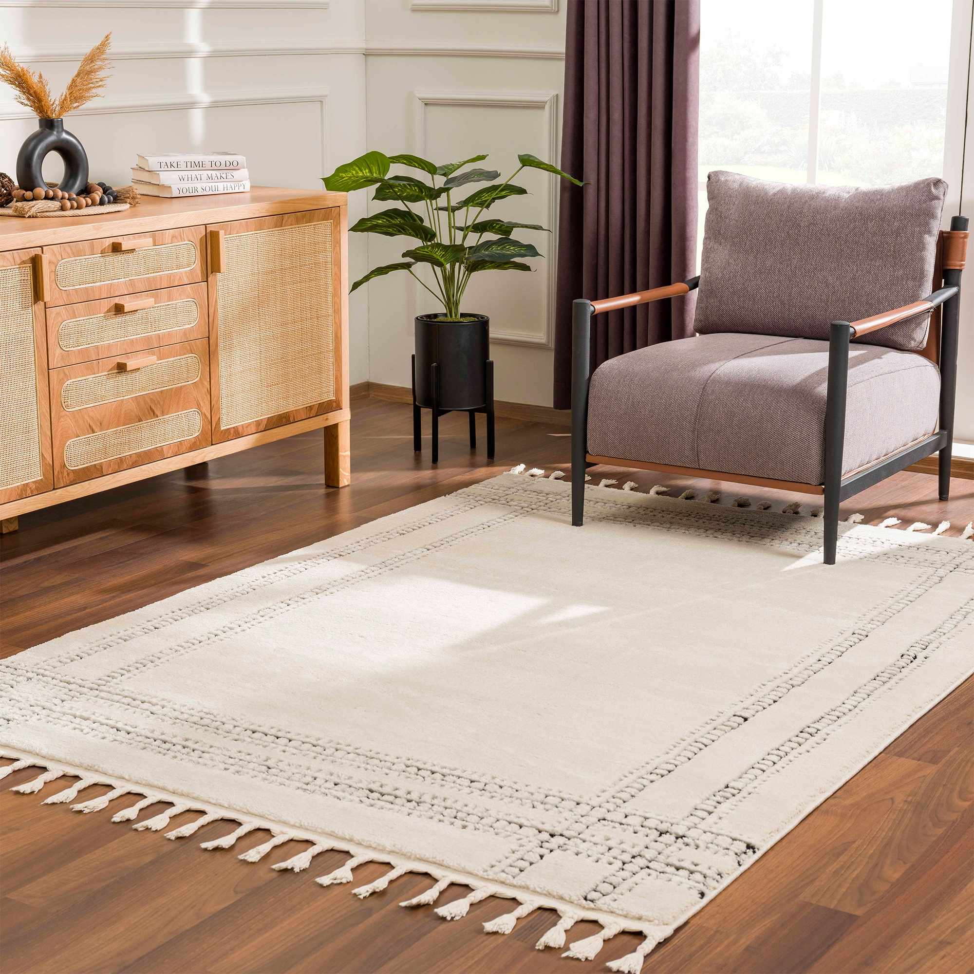Ryuu Black & White Area Rug - Clearance by Boutique Rugs