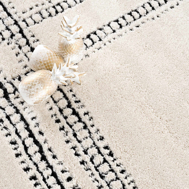 Ryuu Black & White Area Rug - Clearance by Boutique Rugs
