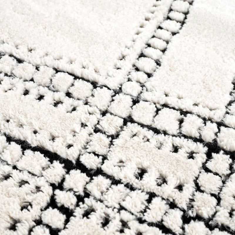 Ryuu Black & White Area Rug - Clearance by Boutique Rugs